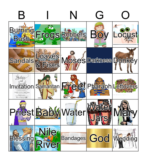 Sunday School Review Bingo Card
