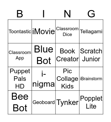 Creative Apps  Bingo Card