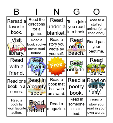 Summer Reading Bingo Card