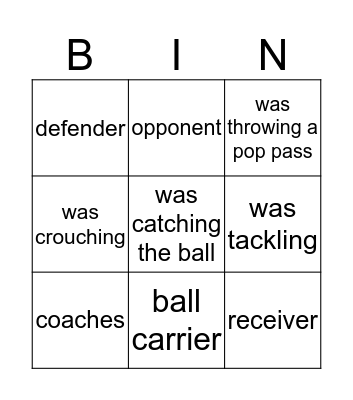 About Rugby Bingo Card