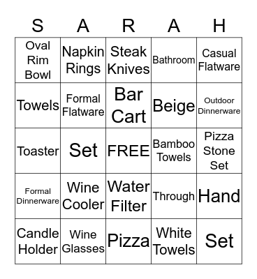 BRIDE & CO Bingo Card