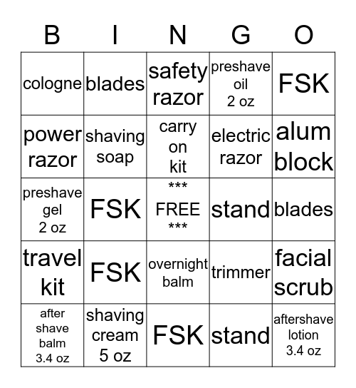 GSSP - Adding On Bingo Card