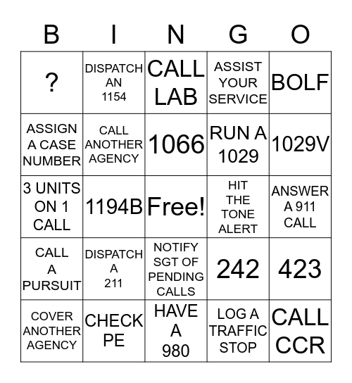 RADIO BINGO Card