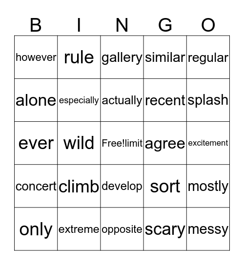 semmul alpha Bingo Card