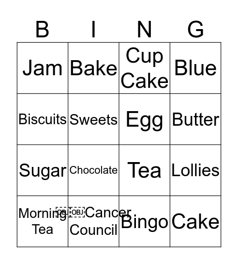 Trent's Biggest Morning Tea Bingo!! Bingo Card