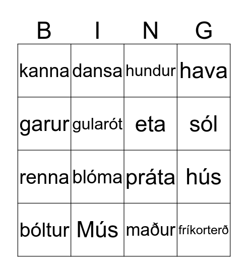 ANDRIAS Bingo Card