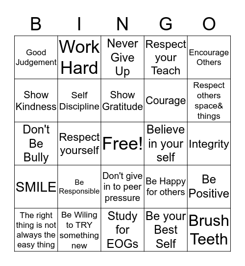 Burke's Bingo  Bingo Card
