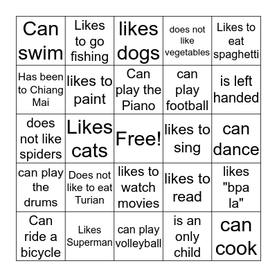 Get to Know You Bingo  Bingo Card