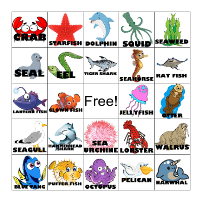 OCEAN BINGO Card