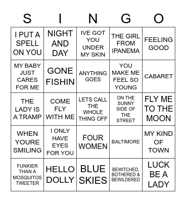 036 FRANK, LOUIS, ELLA & NINA Bingo Card