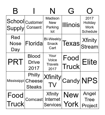 Your Voice Travels  Bingo Card