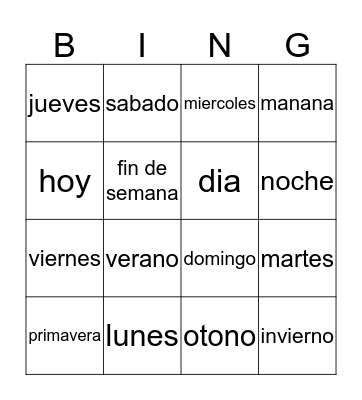 2 Bingo Card