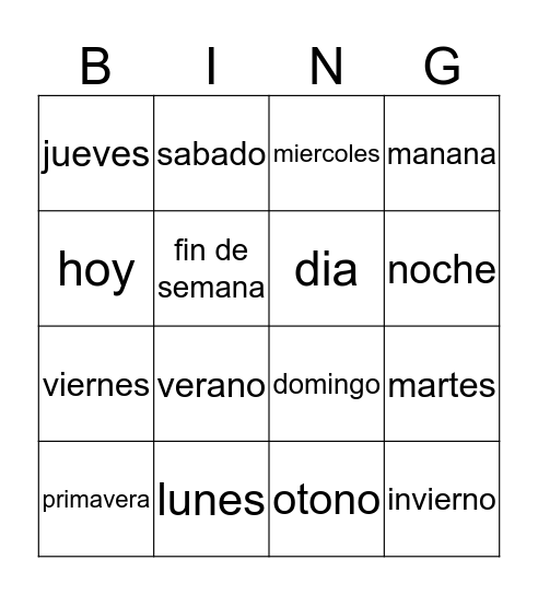 2 Bingo Card