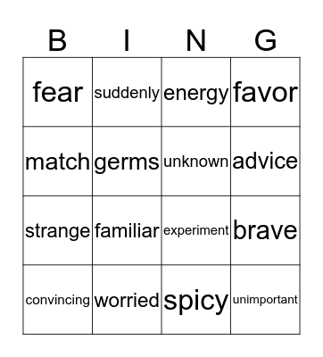 Bingo Card