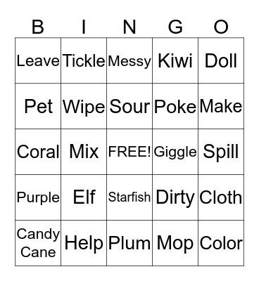 Bricks Reading Bingo Card