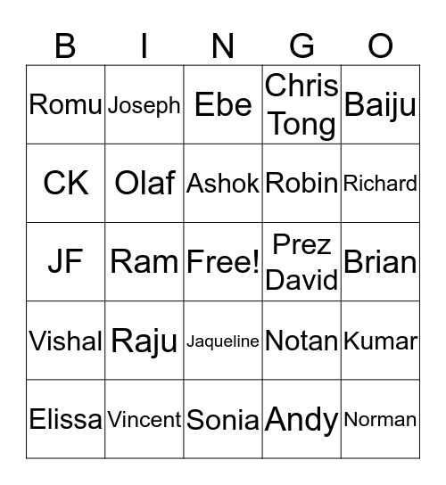 RCKGM NINCS  Bingo Card