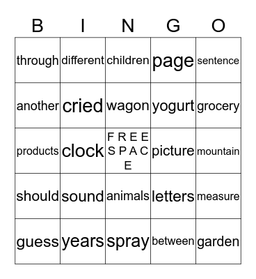 B I N G O!!! Bingo Card