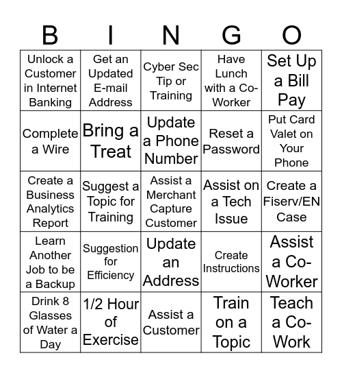 Bookkeeping BINGO Card