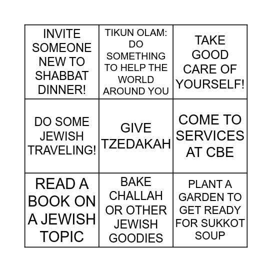 SUMMER BINGO Card