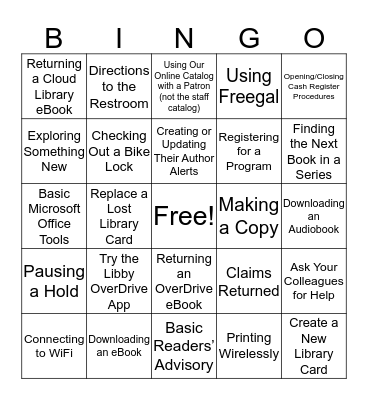 Working Together Bingo Card