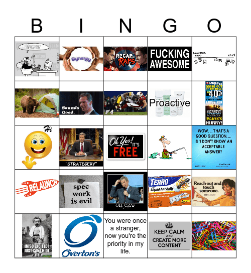 WTF BINGO! Bingo Card