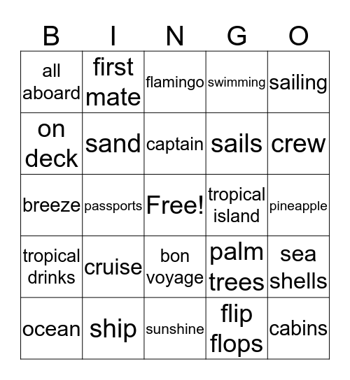 USS MILLER Bingo Card