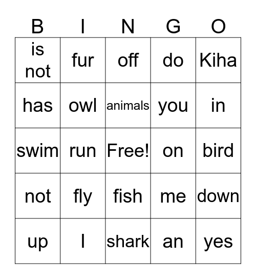 William teacher's bingo Card