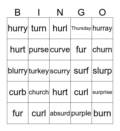 ur bingo Card