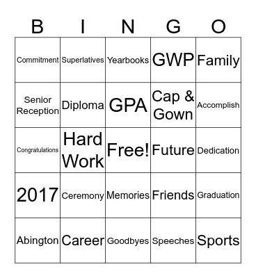 Senior Breakfast BINGO Card