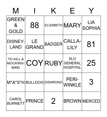 HAPPY 50TH BIRTHDAY Bingo Card