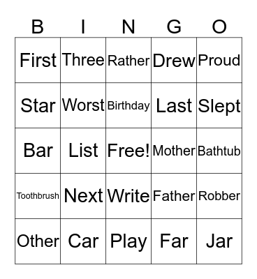 Bingo Card