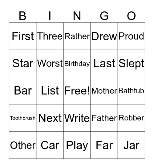 Bingo Card