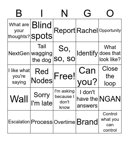 SS Bingo Card