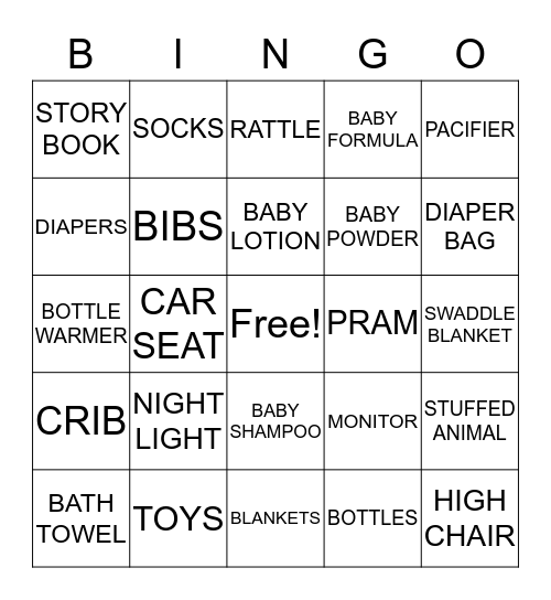 BABY BINGO Card