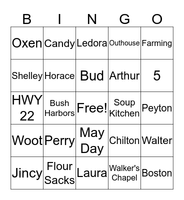 New Convert Family Bingo Card