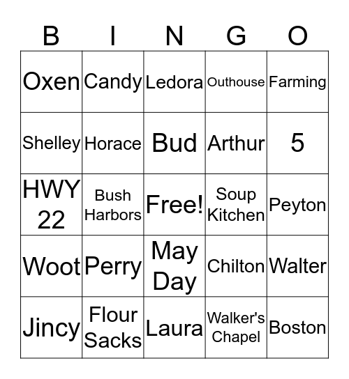 New Convert Family Bingo Card