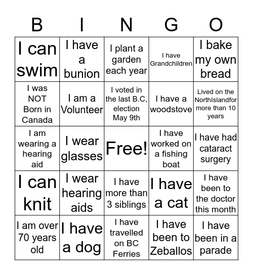 NINO'GAD Bingo Card