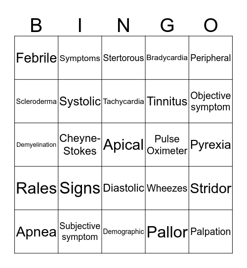 MDA 111 SPELLING/TERM 1 Bingo Card