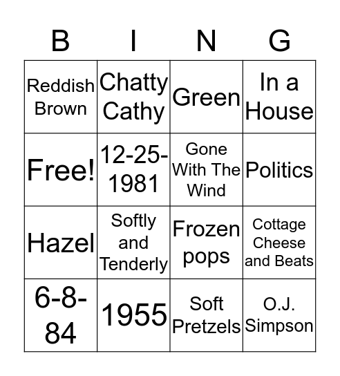 Mom's Life Bingo Card