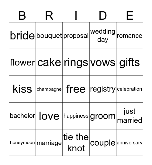 IRENE Bingo Card