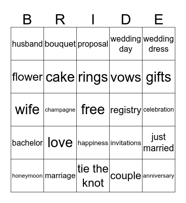 IRENE Bingo Card