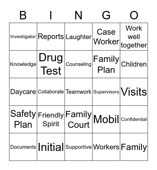 Unit B-9 Bingo Card