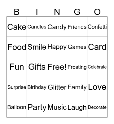 Happy Birthday Willian! Bingo Card