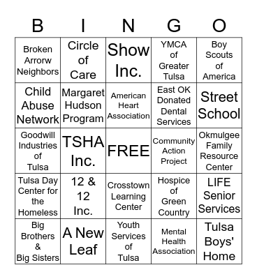 UNITED WAY CAMPAIGN 2013 Bingo Card