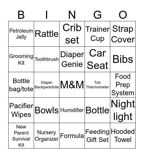 Two Peas In A Pod Bingo Card