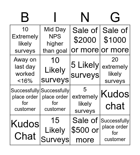 Sunday Chat Bingo! Bingo Card