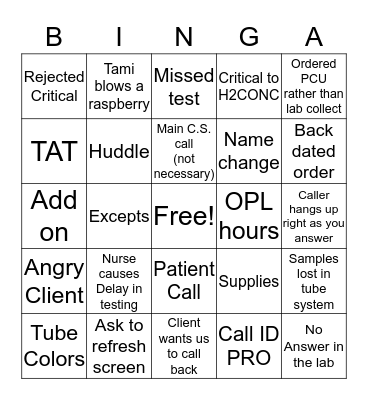 Because It Never Goes Away Bingo Card