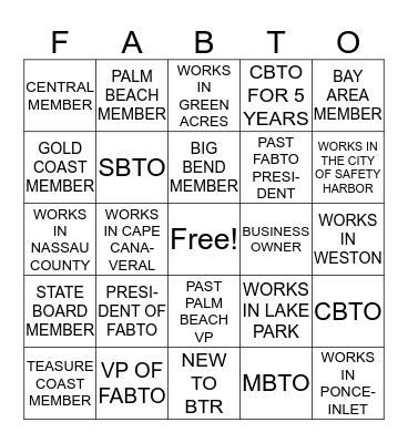 FABTO Bingo Card