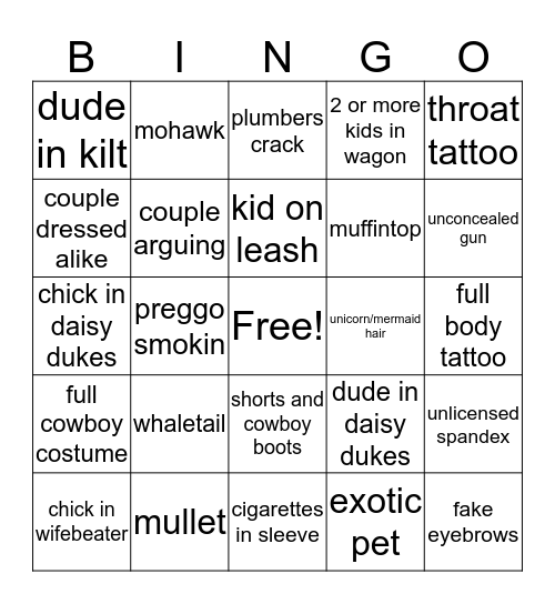 terror days bingo Card