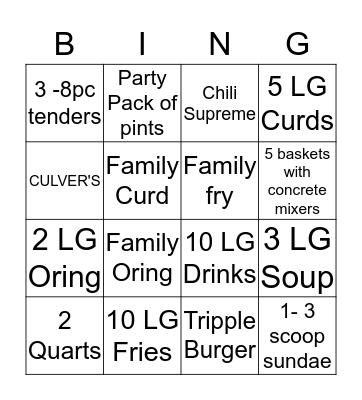 Name:                                              Bingo Card